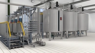 Monitoraggio del livello di riempimento di un serbatoio del detergente CIP con sensore di pressione nella produzione lattiero-casearia