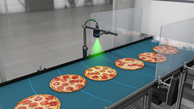Vision sensörü ile derin dondurulmuş pizzaların kalite kontrolü