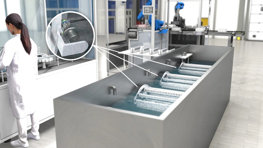 Container Rotation Control in Cooling Water Basins | wenglor